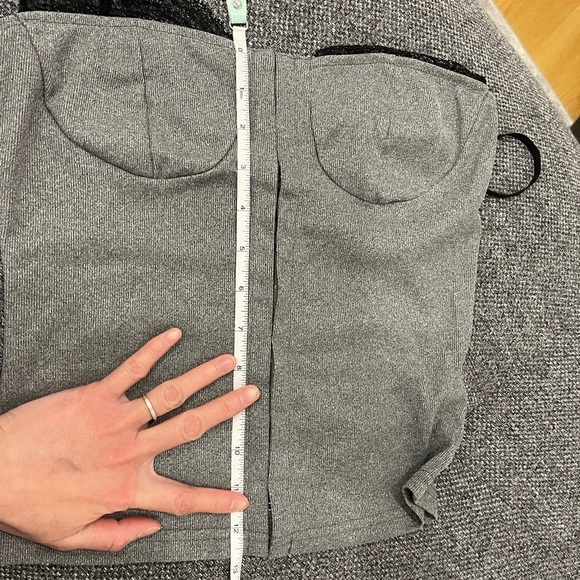 Grey and black lace detail corset top - Picture 10 of 10